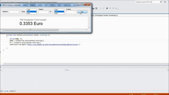 C# in Visual Studio: Currency Converter Tutorial [Windows Form App] смотреть онлайн
