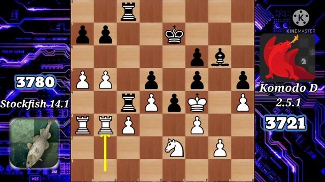 STOCKFISH 14.1 🆚 KONODO DRAGON 2.5.1/Powerfull Engine смотреть онлайн