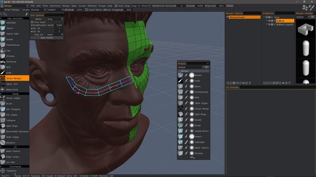 Smart Retopo Strip Mode Pt 1 смотреть онлайн
