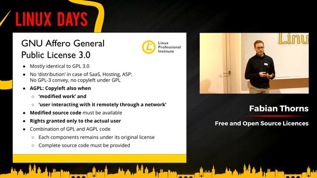 LinuxDays 2018 - Free and Open Source Licences - Fabian Thorns смотреть онлайн