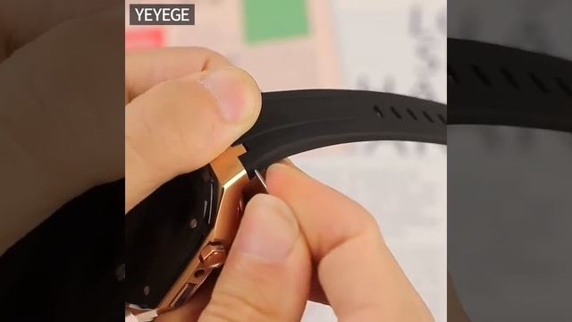 GANGGLAMOU |Modification Kit Metal Case+ Rubber strap For Apple Watch bands смотреть онлайн