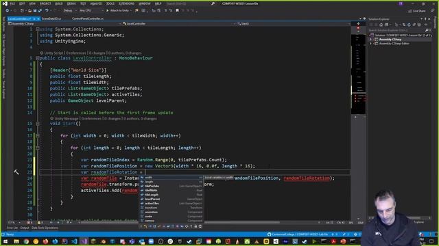 COMP397 - W2021 - Week 10 - Part 1 - Intro to Procedural World Generation смотреть онлайн