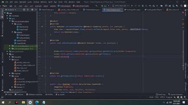 Video Player App in Android Studio Tutorial | Videos From Folders | Part 4 | 2021 смотреть онлайн