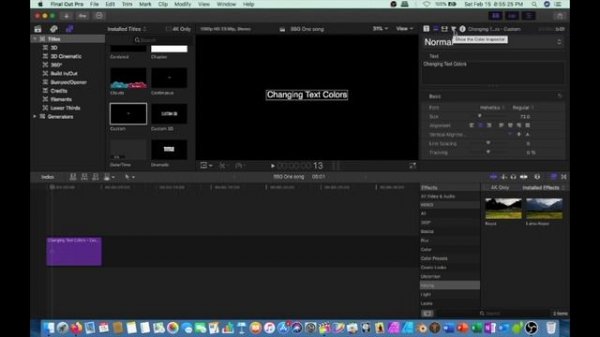 How to Change Text Color in Final Cut Pro 🎞