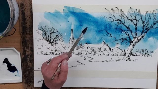 Monochromatic Line and Wash - Watercolour Tutorial | Joanne Boon Thomas смотреть онлайн