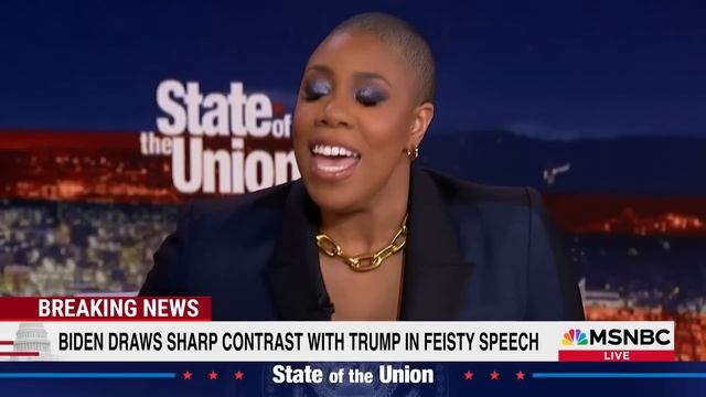 Biden draws sharp contrast with Trump in feisty State of the Union speech, MSNBC hosts react смотреть онлайн