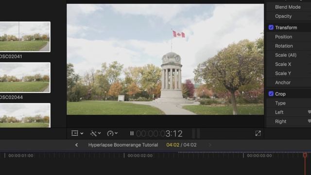 Hyperlapse Boomerang Effect | Final Cut Pro X смотреть онлайн