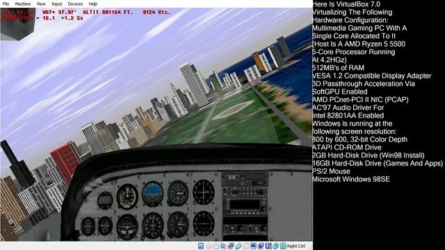 FS98 on SoftGPU+VBox (Part 1) смотреть онлайн