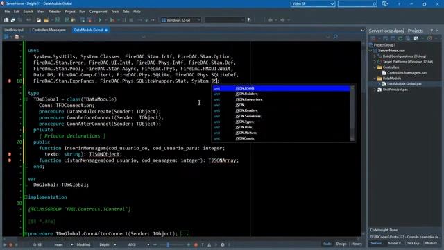 Criando o servidor da aplicação de chat com Delphi (Horse) смотреть онлайн