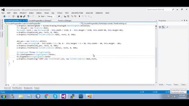 Circular Progressbar using C# смотреть онлайн