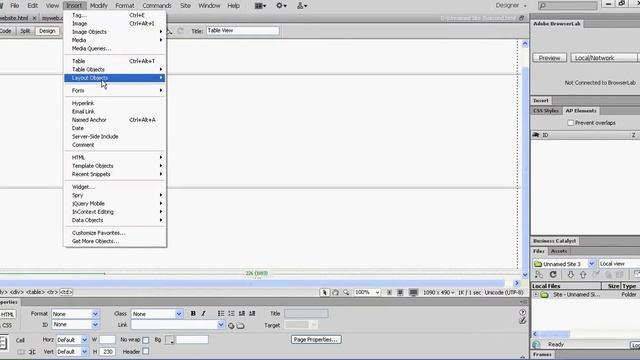 Table as Layout Adobe Dreamweaver CS6 Part 05 смотреть онлайн