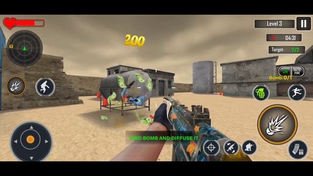 Bomb Defuse mode mission - call of strike games - Android gameplay смотреть онлайн