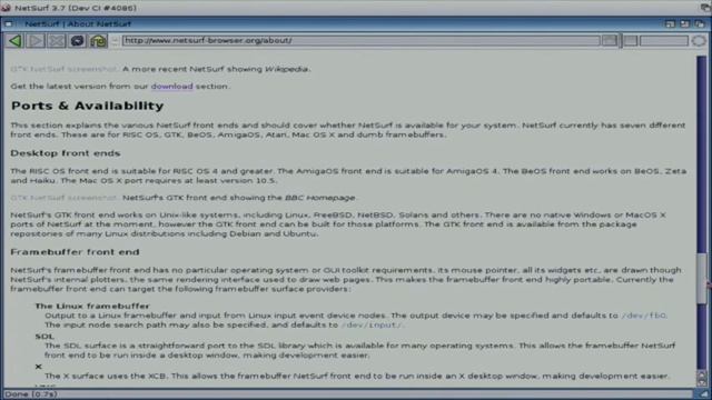 Netsurf on Amiga 4.1 смотреть онлайн