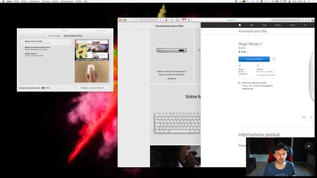 Les gestes de la souris apple Magic Mouse sur Mac glisser entre les pages avec un doigt смотреть онлайн