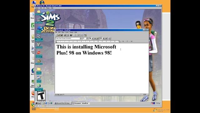 Installing Microsoft Plus! 98 on Windows 98 смотреть онлайн
