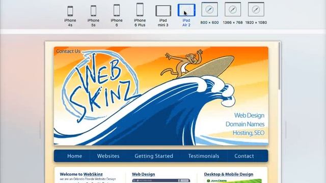 Emulator Safari for mobile web site design смотреть онлайн