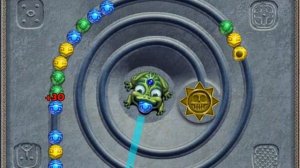 my custom level in zuma deluxe with zuma's revenge frog and bejeweled 2 music