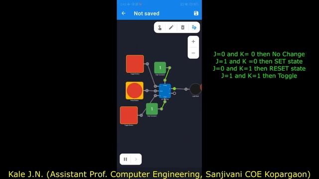JK Flip flop working using Smart Logic Simulator App смотреть онлайн