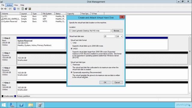17 Windows Server 2012 Tutorial -VHDs Create and Mount смотреть онлайн