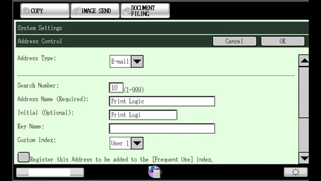 Add to Address Book - Sharp MFP 7 Inch Screen смотреть онлайн