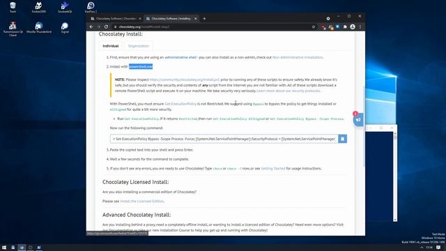Instalacja Chocolatey [Windows 10] смотреть онлайн