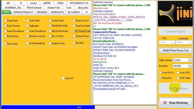 How To Read/Write Nv In Mtk Cpu With Jini Box смотреть онлайн