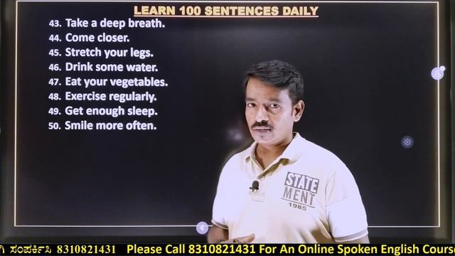 LEARN 100 SPOKEN ENGLISH SENTENCES DAILY IN 20 MINUTES | BASIC ENGLISH | смотреть онлайн