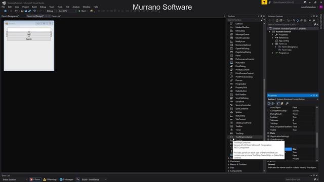 Murrano Software | How to create a Windows Form. #2 смотреть онлайн