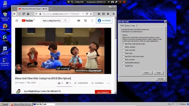 Windows 95 Elena Crying Has BSOD смотреть онлайн