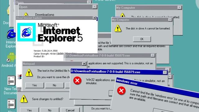 Windows 98 crazy error simulator смотреть онлайн