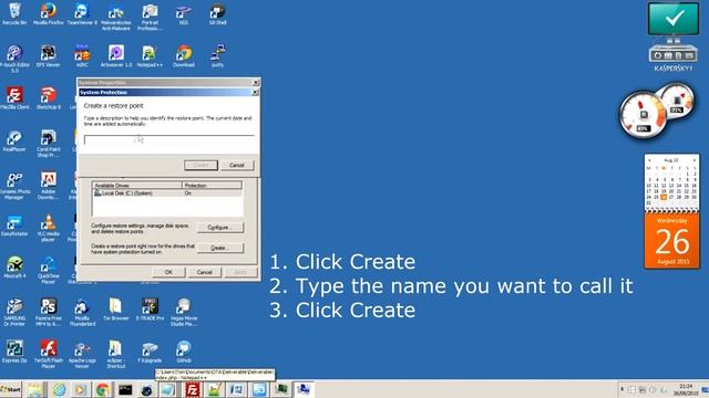 Create a Windows 7 System Restore Point in 15 seconds смотреть онлайн