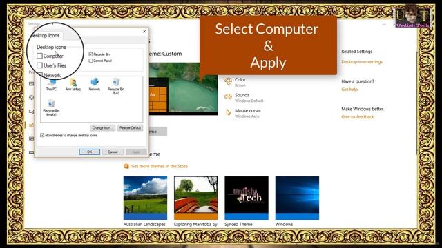 How to Add My Computer icon on Desktop in Windows 10 смотреть онлайн