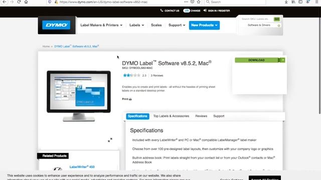 DYMO Turbo 450 Set up for MacBook Air software (older versions) SOLVED!!!! смотреть онлайн
