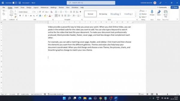How to Get unlimited sample paragraphs for work | MS WORD | windows 11