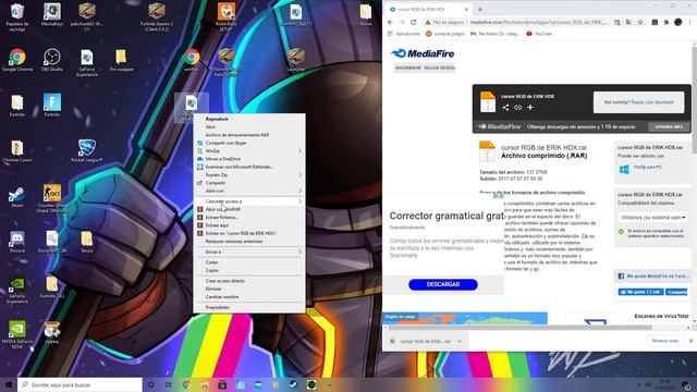 como poner el puntero del mouse RGB(tutorial windows 10) смотреть онлайн