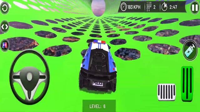 Police Car Stunts Racing Simulator - Impossible Ramp Car Simulator - Android Gameplay смотреть онлайн
