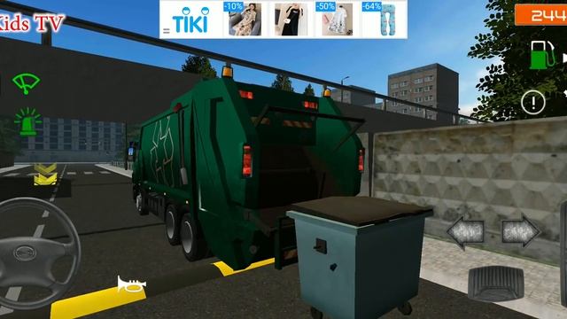 Cars Toys Play | Driving experience to clean up garbage in the city | Pi Kids TV смотреть онлайн