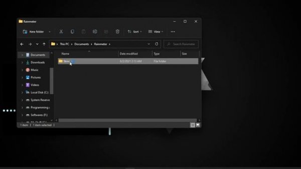 New Window 11 Dark Rainmeter Theme|2021
