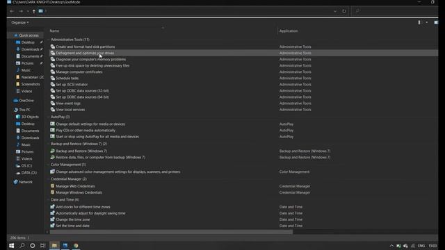 GOD MODE IN WINDOWS OS ONE FOLDER ALL SETTING смотреть онлайн