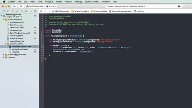 Parallax scrolling background - How to create a Flappy Birds inspired iPhone game in Swift 2 смотреть онлайн