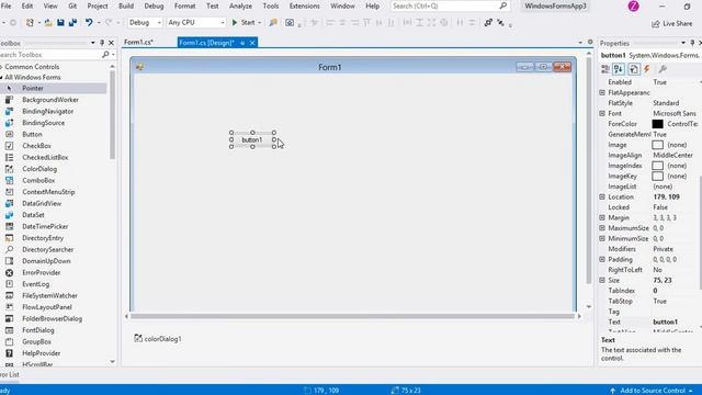 Windows Forms | Color Dialog Box смотреть онлайн