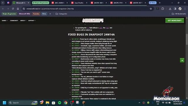 Minecraft 1.20.5 Snapshot 24w14a - breeze deflect for throw item improvements смотреть онлайн