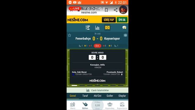 FENERBAHÇE-KAYSERİSPOR CANLI İZLE HD смотреть онлайн