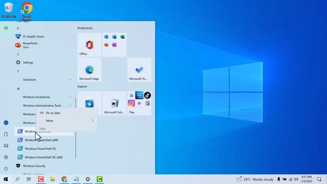 How to Open Windows PowerShell From Run As Administrator in Windows 10/11 смотреть онлайн