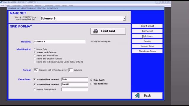 MarkBook® For Windows: 10 Printout List Format смотреть онлайн