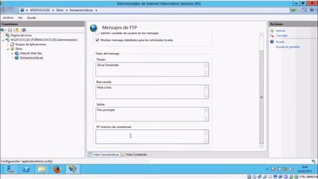 Configuración IIS8 FTP WindowsServer 2012 смотреть онлайн