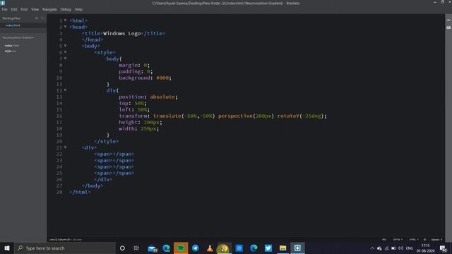 WINDOWS 10 LOGO || PURE CSS & HTML смотреть онлайн