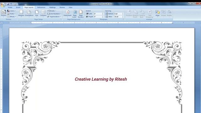 ADDING CUSTOMIZED PAGE BORDER IN MS WORD || ADD KARIYE PAGE BORDER APNI MARZI SE IN MS WORD смотреть онлайн