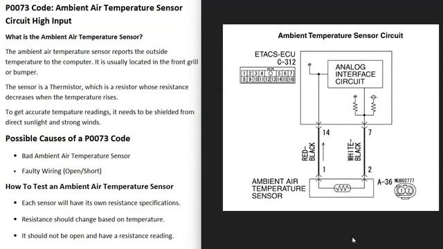 Causes and Fixes P0073 Code: Ambient Air Temperature Sensor Circuit High Input смотреть онлайн