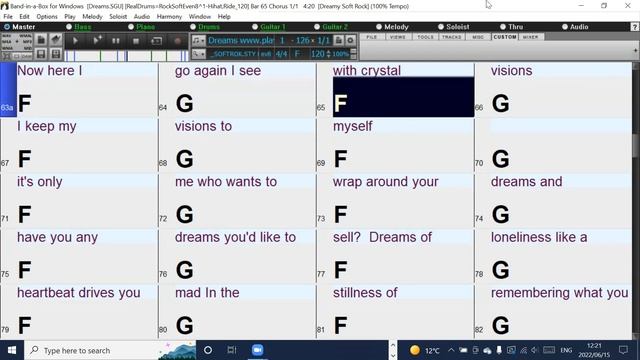 Dreams (in the style of Fleetwood Mac) Band-in-a-Box backing track with chords and lyrics смотреть онлайн
